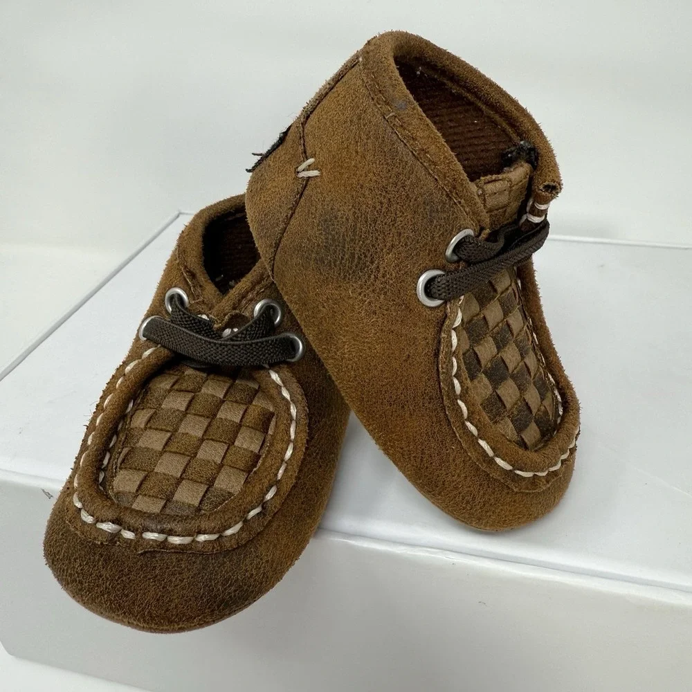 Twister Infant‎ Size 1 Carson Bucker Casual Brown Shoes 4424802-01